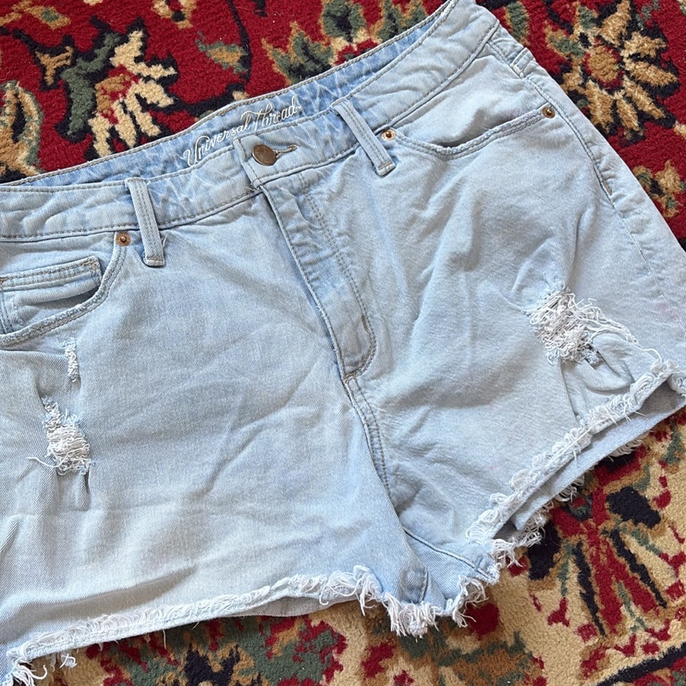 Universal Thread High Rise Shortie Jean Shorts - Picture 2 of 5